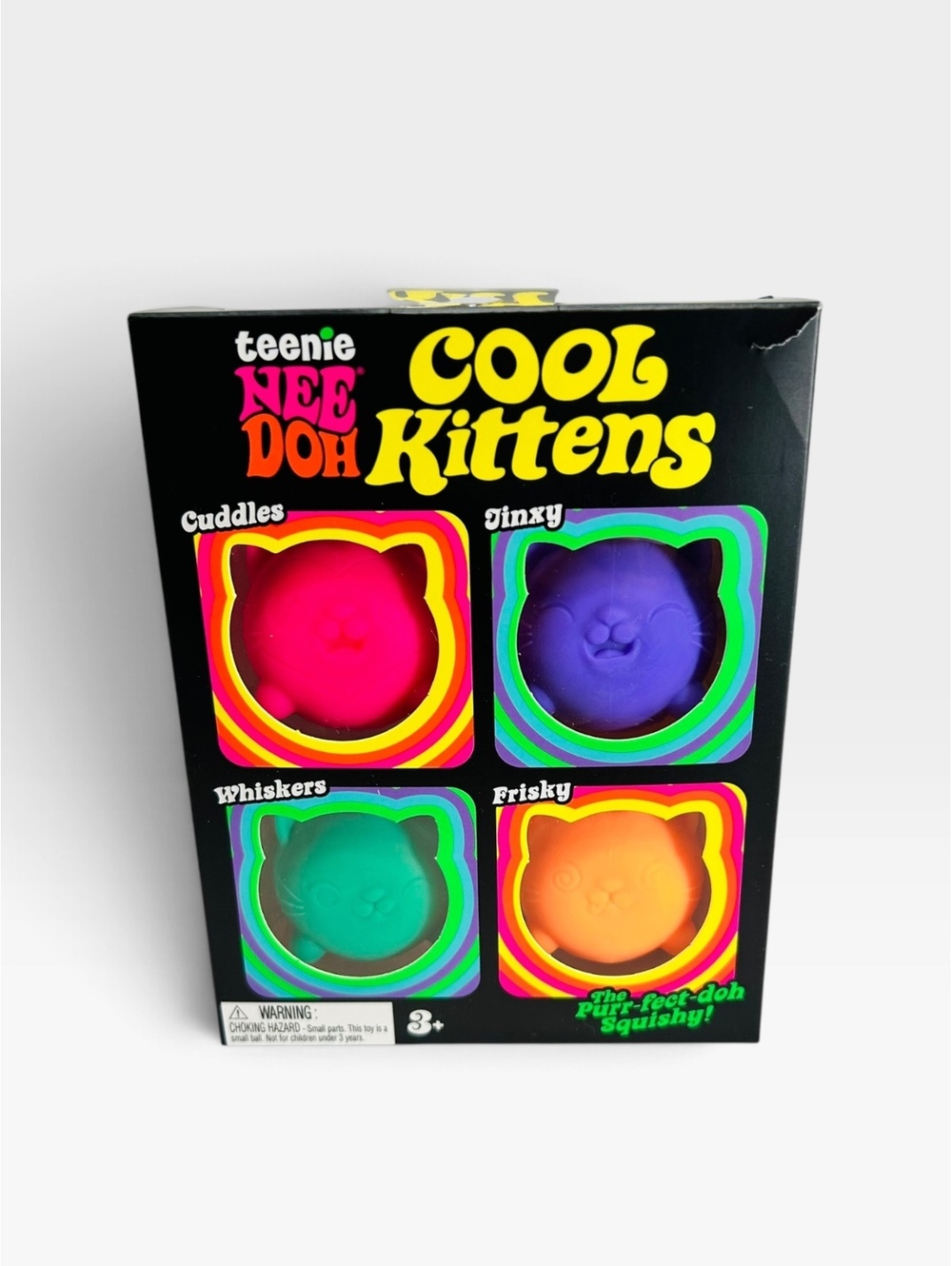 Schylling Teenie NeeDoh Cool Kittens 4 Pack Squishy Fidget Sensory Stress  NIB⁠